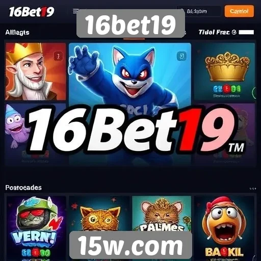 Variedade de jogos disponíveis em 16bet19